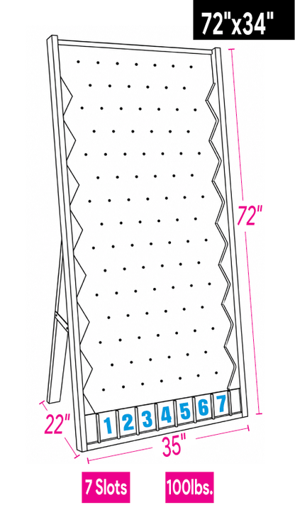 72" x 34" Custom Plinko Board