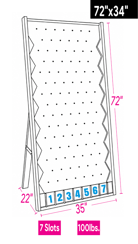 72" x 34" Custom Plinko Board