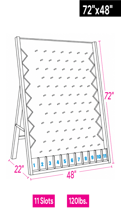72" x 48" Custom Plinko Board